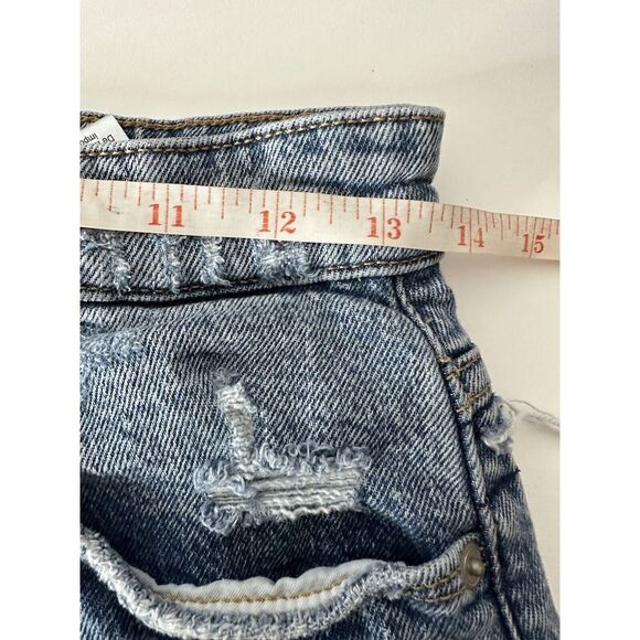 Good American Jean Cutoff Shorts Women Size 2/26 Blue High Waist Distressed - Picture 5 of 6